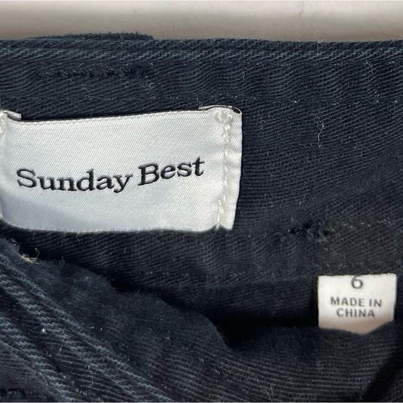 ARITZIA Sunday Best New Oscar Pant Black 6 Cargo Carpenter Utility 90s Inspired - Picture 8 of 16